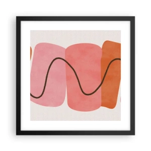 Poster in cornice nera - Il delicato movimento delle forme - 40x40 cm