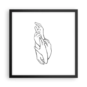Poster in cornice nera - Il tocco buono - 40x40 cm