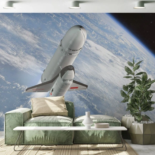 Fotomurali Standard Eco - Ascensione cosmica - Cosmo, Sputnik, Un razzo spaziale - 200x140 cm