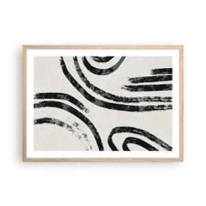 Poster in cornice rovere chiaro - Interrotto a metà - 70x50 cm