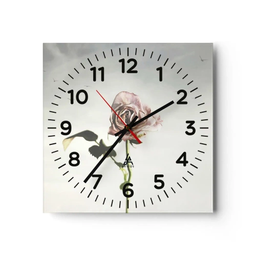 Orologio da parete - Orologio in Vetro - Il benvenuto alla primavera - 30x30 cm