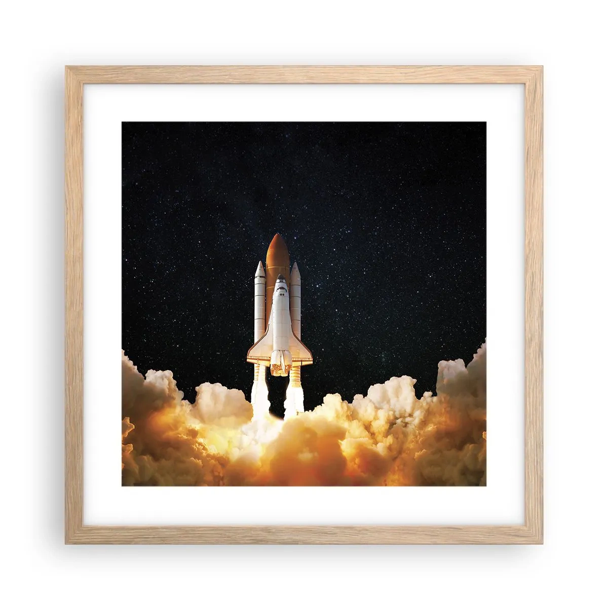 Poster in cornice rovere chiaro - Ad astra! - 40x40 cm