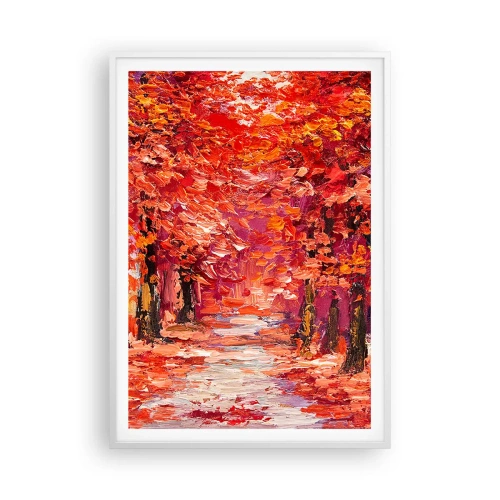 Poster in cornice bianca - Impressione d'autunno - 70x100 cm
