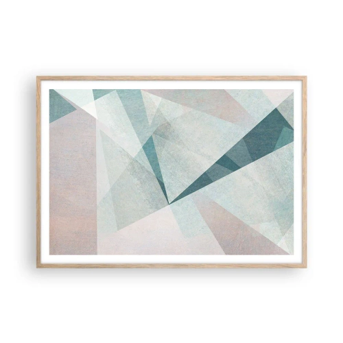 Poster in cornice rovere chiaro - Con calma ma dinamicamente - 100x70 cm