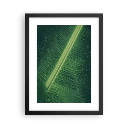 Poster in cornice nera - La struttura del verde - 30x40 cm