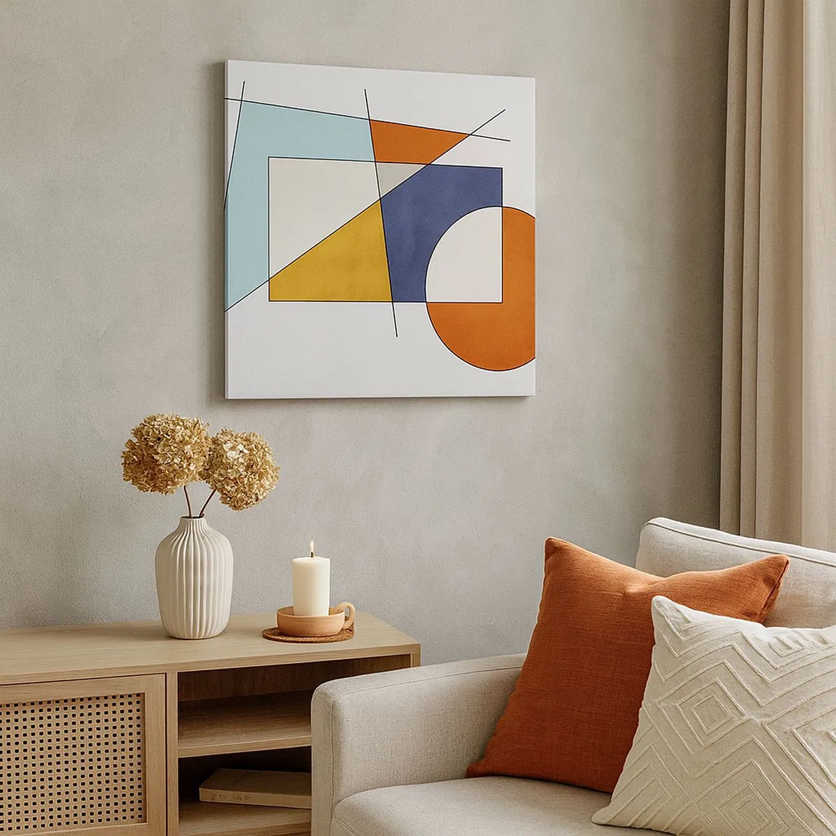 Quadro su tela - Stampe su Tela - Astrazione: gioco modernista - 30x30 cm