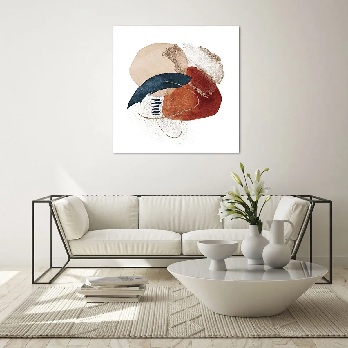 Quadro su vetro - Composizione ovale - 60x60 cm