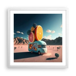 Poster in cornice bianca - Il sapore delle vacanze - 50x50 cm