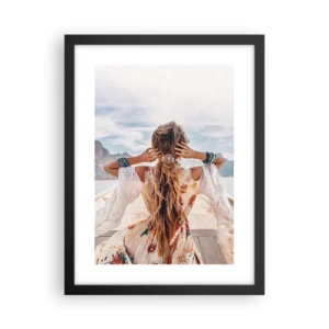 Poster in cornice nera - In cammino verso la felicità - 30x40 cm