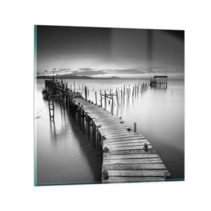 Quadro su vetro - La pace della riva dimenticata - 50x50 cm