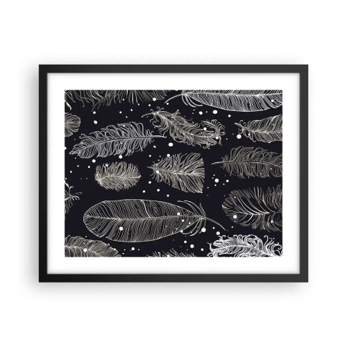 Poster in cornice nera - Pizzo piumato - 50x40 cm