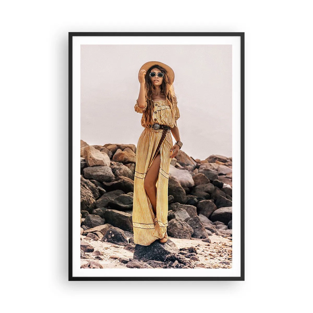 Poster in cornice nera - La magia delle pietre - 70x100 cm