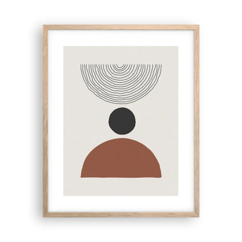 Poster in cornice rovere chiaro - Al centro dell'attenzione - 40x50 cm
