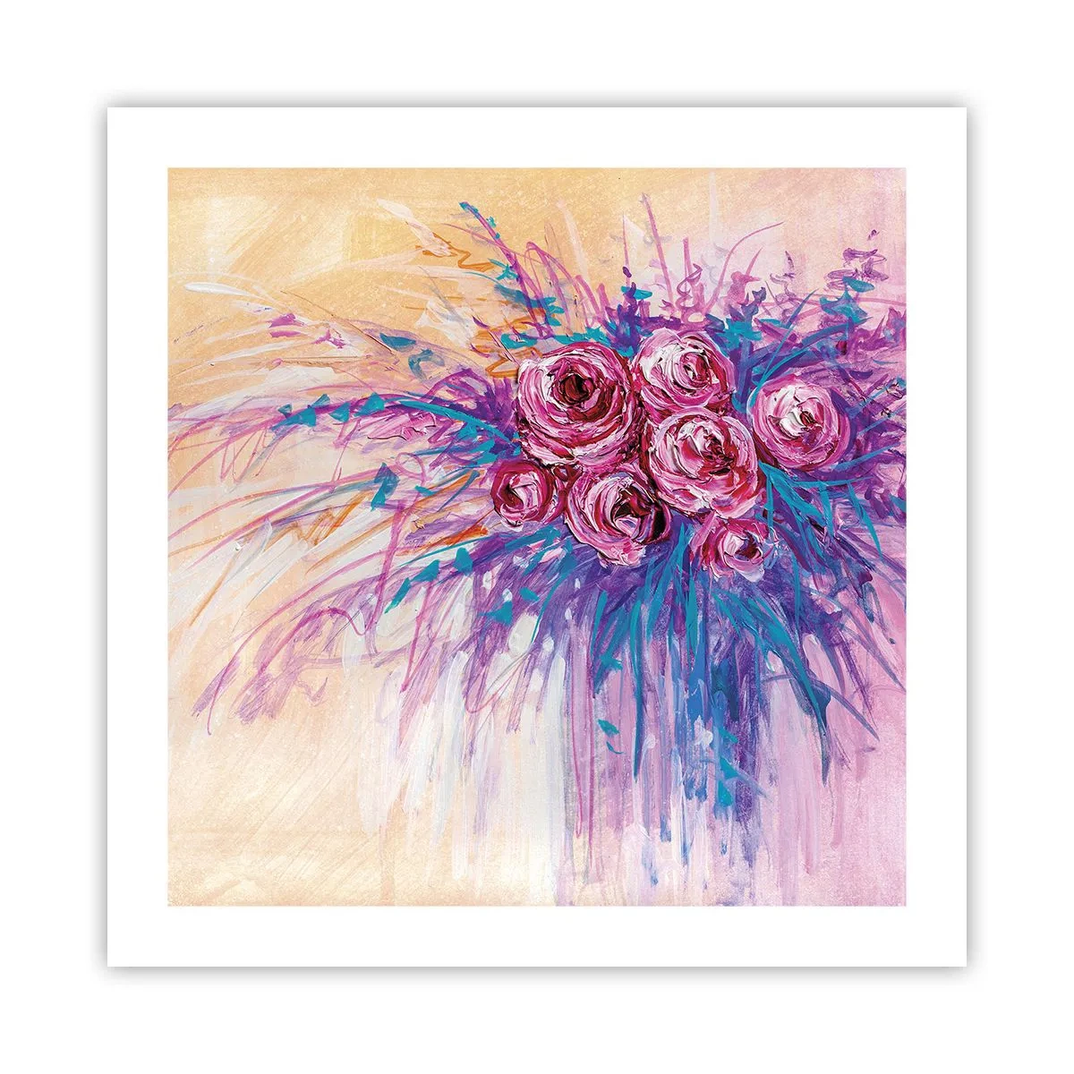 Poster - Fontana rosa - 50x50 cm