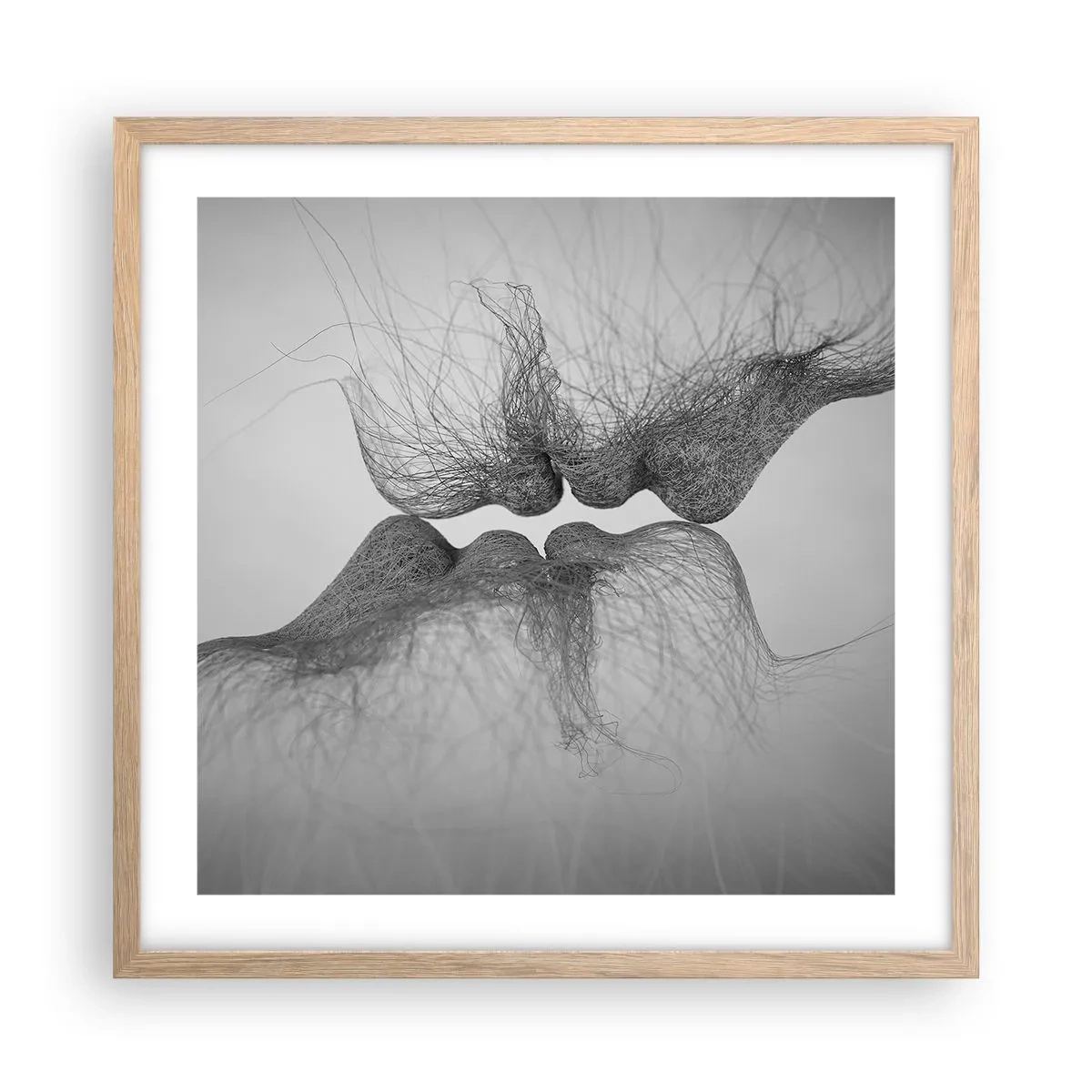 Poster in cornice rovere chiaro - Il bacio del vento - 50x50 cm