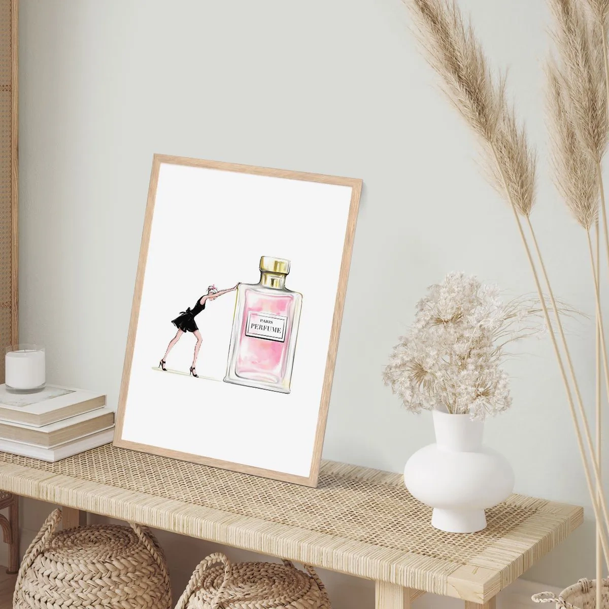 Poster in cornice rovere chiaro - L'essenza della femminilità - 30x40 cm