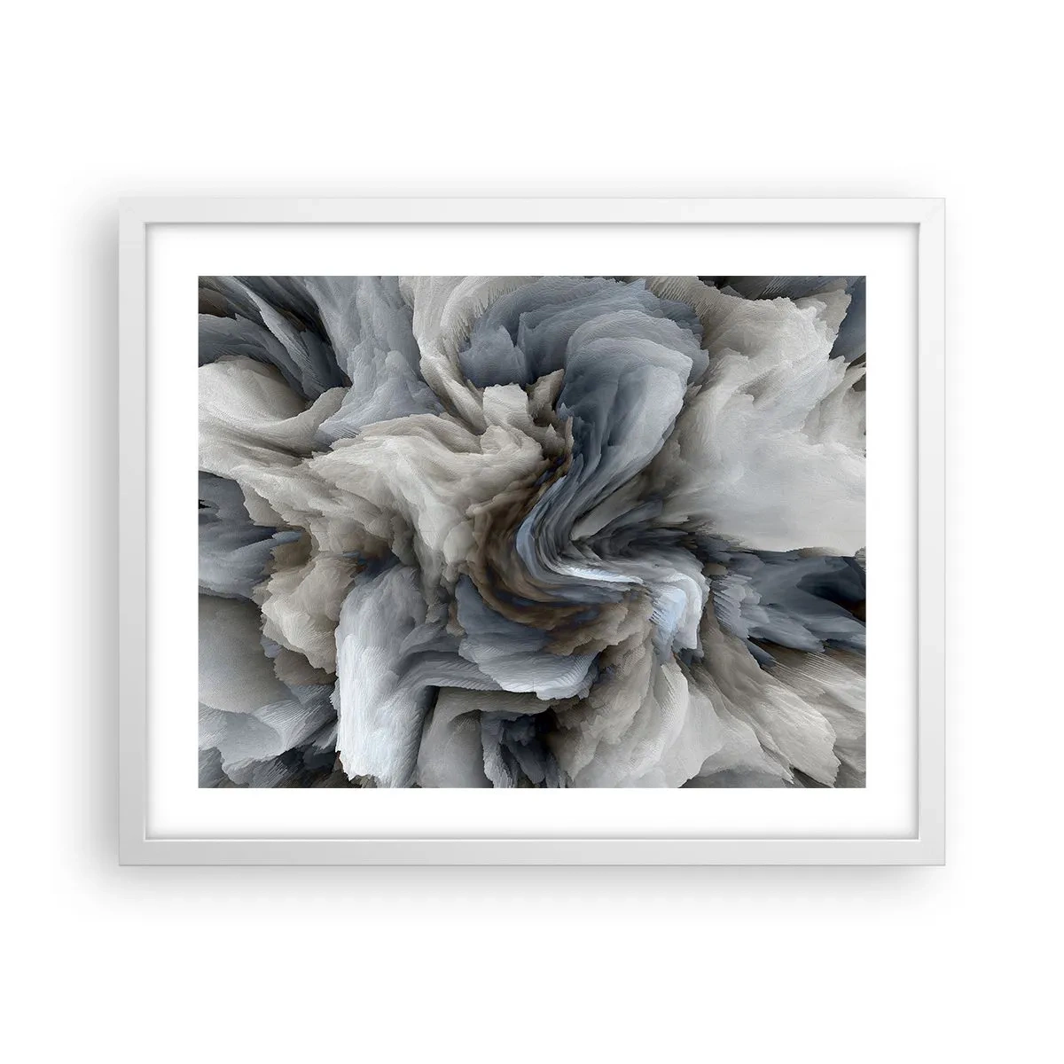 Poster in cornice bianca - Pietra in fiore - 50x40 cm