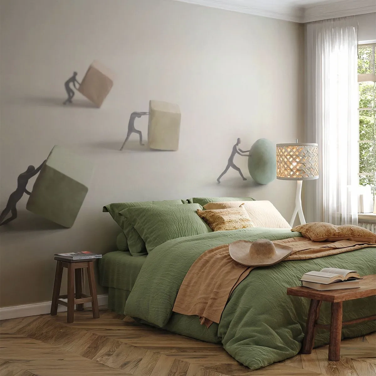 Fotomurali Autoadesivo Deluxe Sticker - È la vita - Astrazione, Persone, Lavoro - 250x175 cm