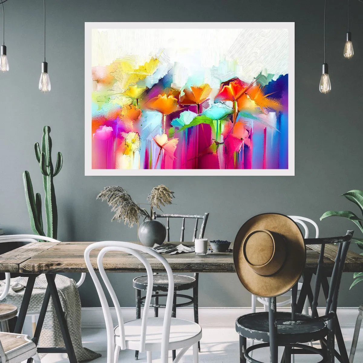 Poster - L'arcobaleno è fiorito - 91x61 cm