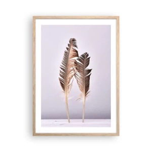 Poster in cornice rovere chiaro - Contro il nulla - 50x70 cm