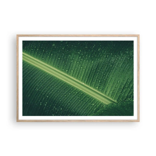 Poster in cornice rovere chiaro - La struttura del verde - 100x70 cm