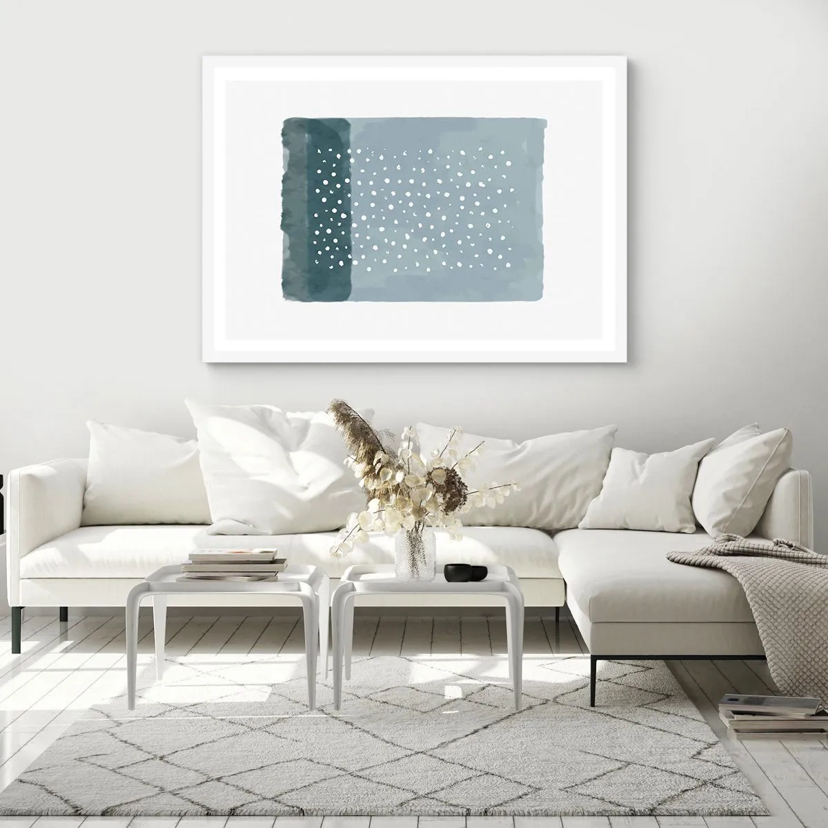 Poster in cornice bianca - Spuntate nel blu - 40x30 cm