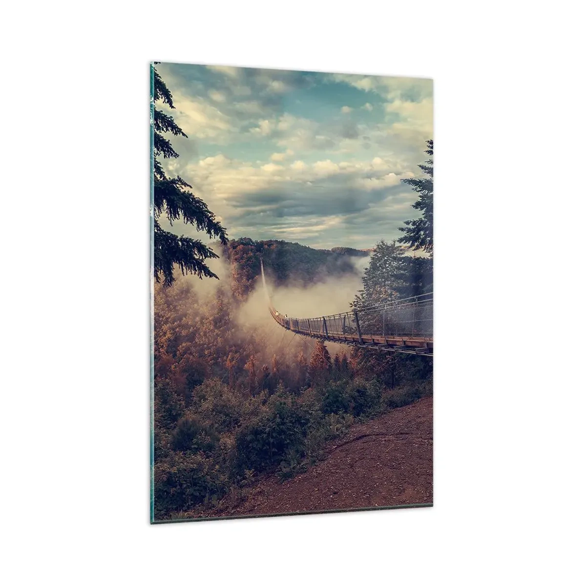 Quadro su vetro - Sopra il bosco autunnale - 80x120 cm