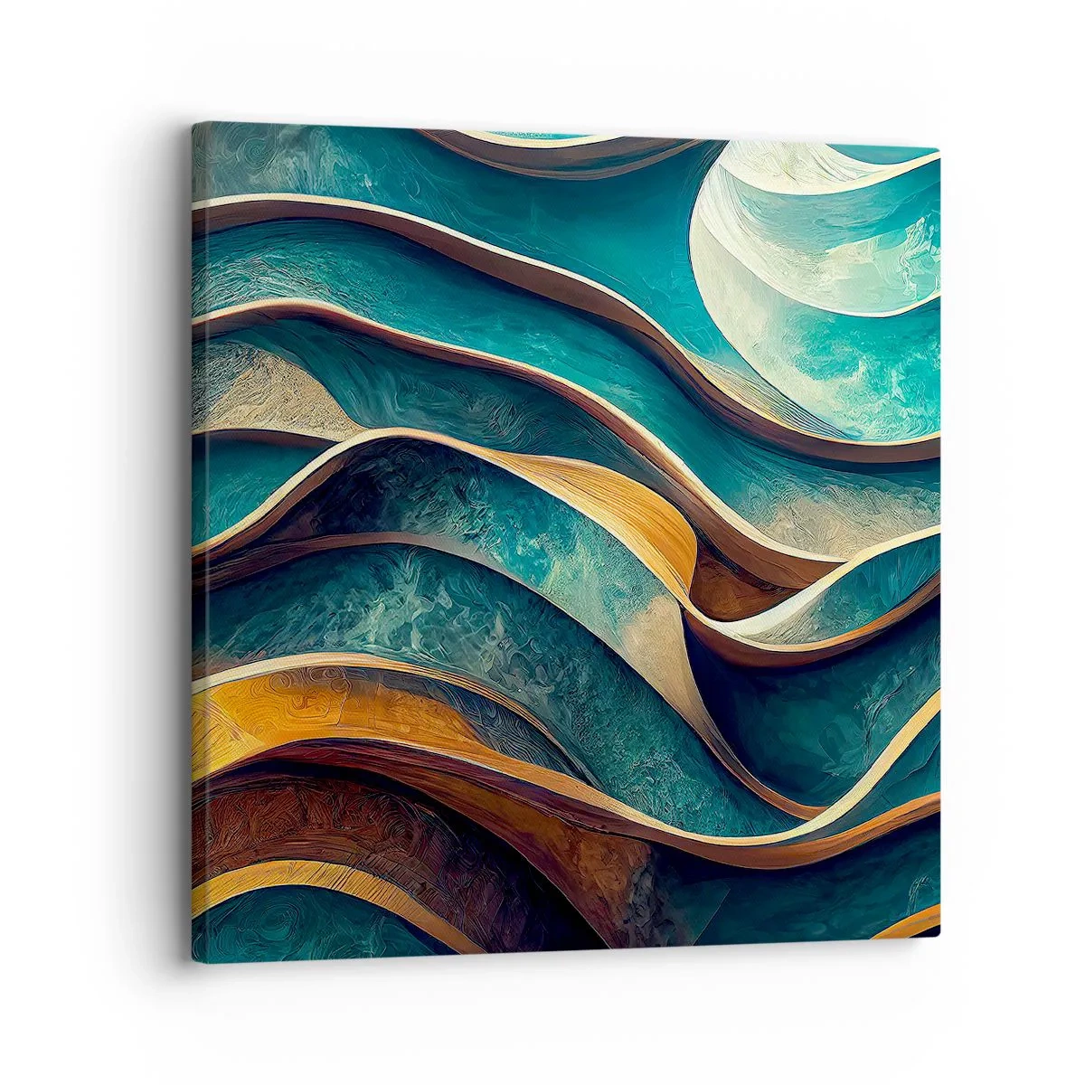 Quadro su tela - Stampe su Tela - I meandri del blu - 30x30 cm