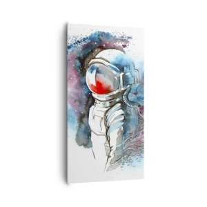 Quadro su tela - Stampe su Tela - Da solo nel cosmo - 65x120 cm