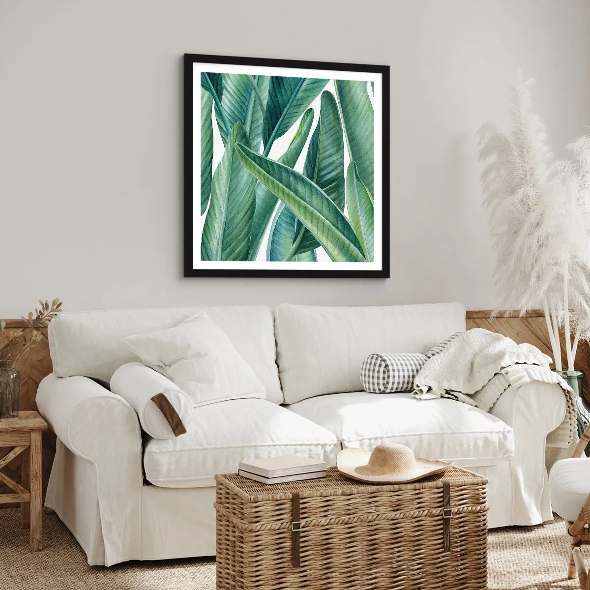 Poster in cornice nera - Il verde in sé - 30x30 cm