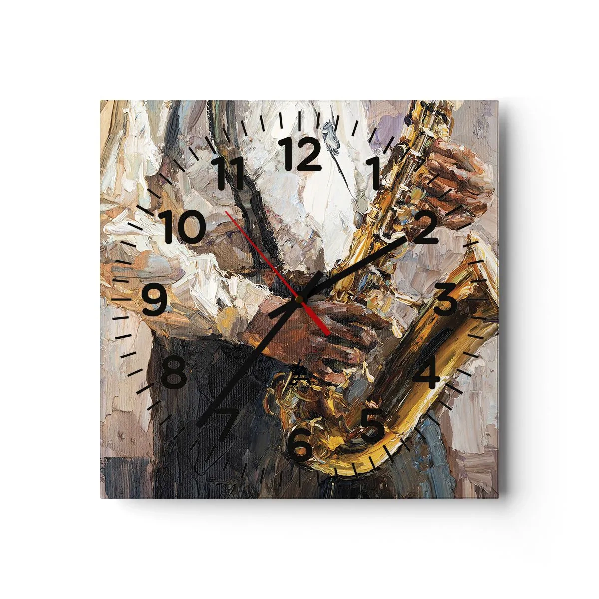 Orologio da parete - Orologio in Vetro - Tempo di assolo - 30x30 cm