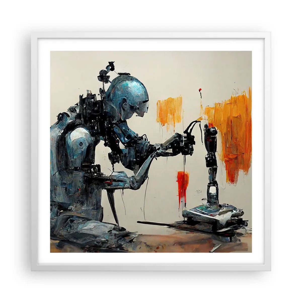 Poster in cornice bianca - È già domani... - 60x60 cm