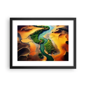 Poster in cornice nera - Il fiume della vita - 40x30 cm