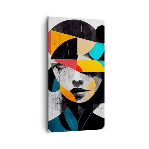 Quadro su tela - Stampe su Tela - Ritratto interiore multicolore - 55x100 cm