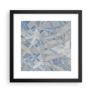 Poster in cornice nera - Nel labirinto grigioblu - 30x30 cm