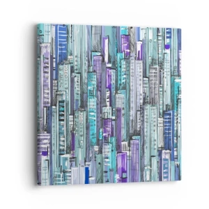 Quadro su tela - Stampe su Tela - Bluastri dal cielo - 40x40 cm