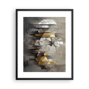 Poster in cornice nera - Composizione di ghiaccio e luce - 40x50 cm