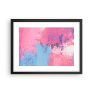 Poster in cornice nera - Rosa, blu e un pizzico di luce - 40x30 cm