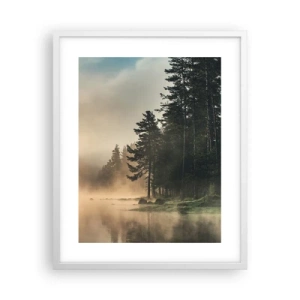 Poster in cornice bianca - La nascita del giorno - 40x50 cm