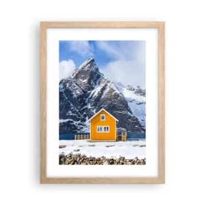 Poster in cornice rovere chiaro - Vacanze scandinave - 30x40 cm