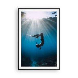 Poster in cornice nera - Danza subacquea - 61x91 cm