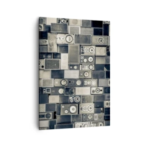 Quadro su tela - Stampe su Tela - Collezione di altoparlanti in stile retrò - 50x70cm - Armonia di suoni - Decorazione murale moderna per soggiorno e camera da letto ARTTOR