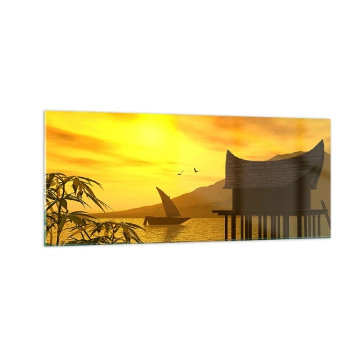 Quadro su vetro - Calma desiderata - 100x40 cm
