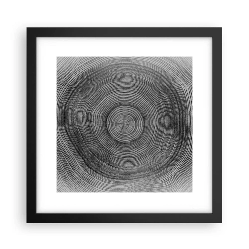 Poster in cornice nera - I segni del tempo - 30x30 cm