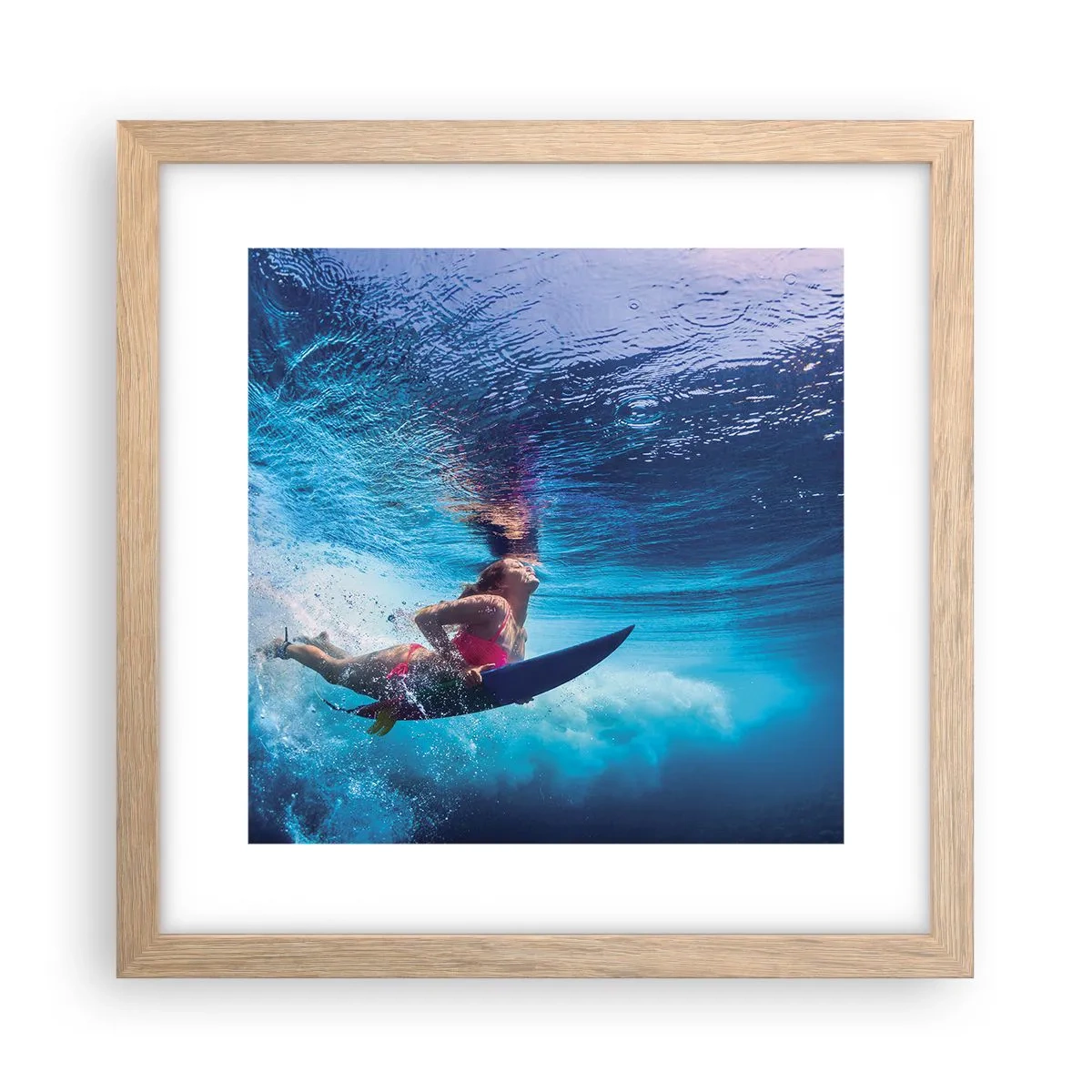 Poster in cornice rovere chiaro - La profondità della gioia - 30x30 cm