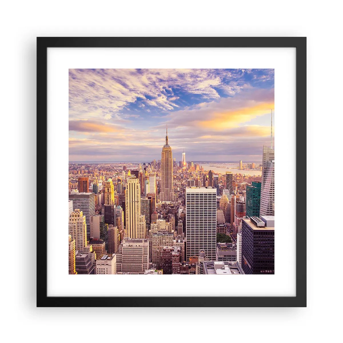 Poster in cornice nera - Toccando le nuvole - 40x40 cm