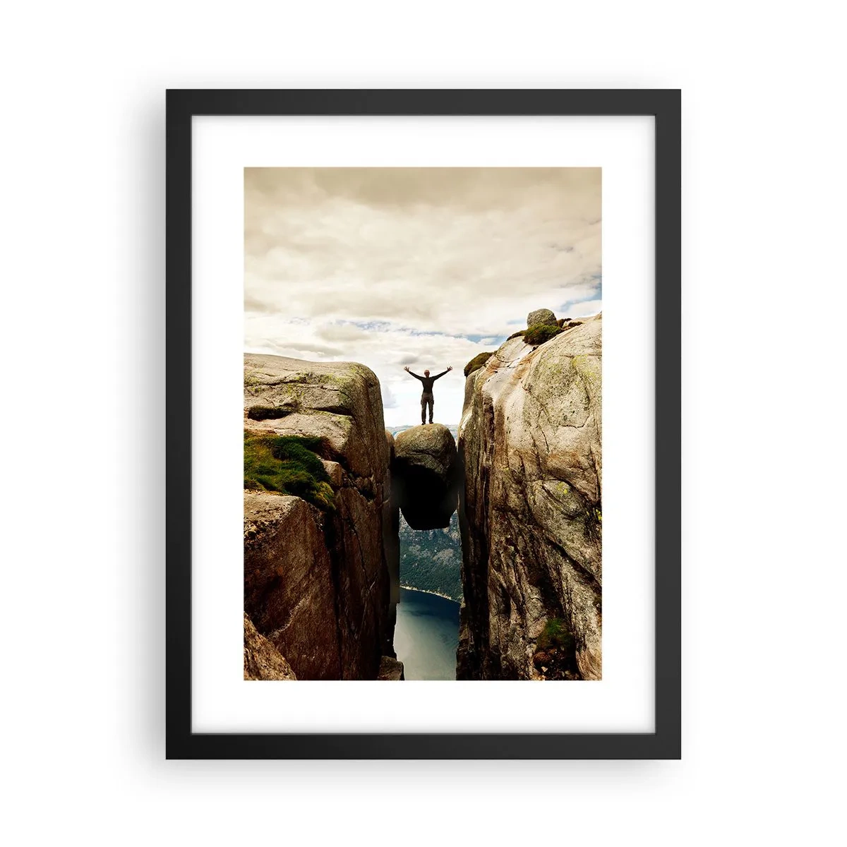Poster in cornice nera - Come ti senti? - 30x40 cm