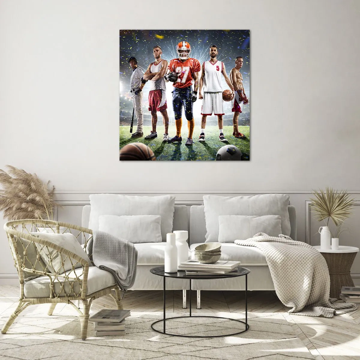 Quadro su vetro - I campi dei gladiatori - 30x30 cm