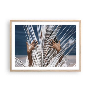 Poster in cornice rovere chiaro - La ragazza dello sciamano? - 70x50 cm