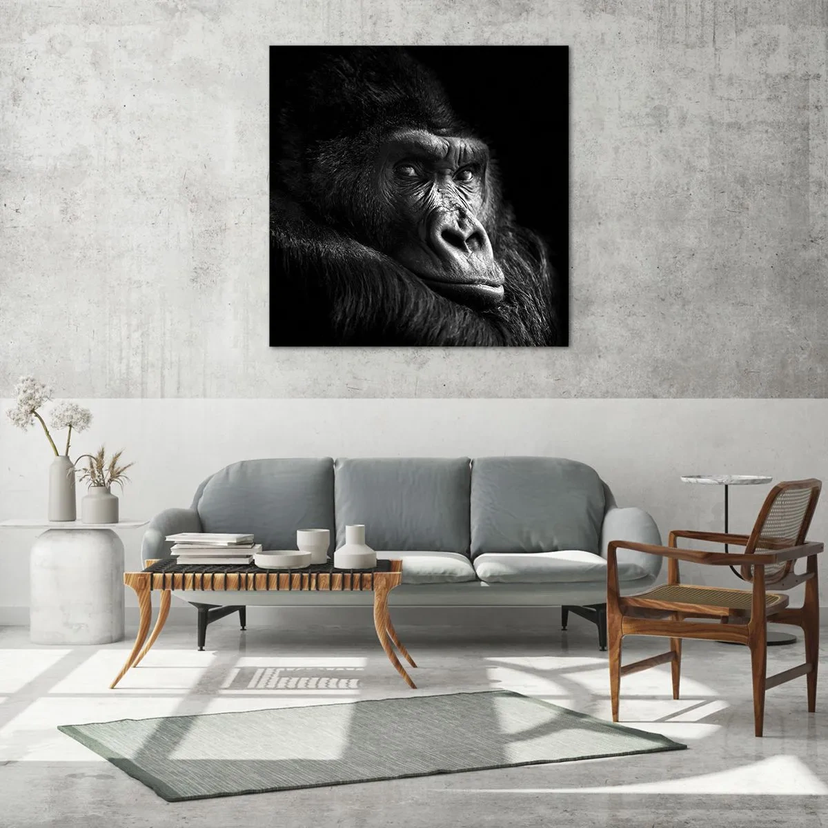 Quadro su vetro - E cosa guardi? - 70x70 cm